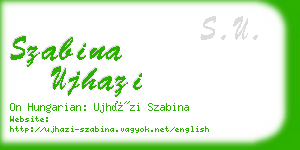 szabina ujhazi business card